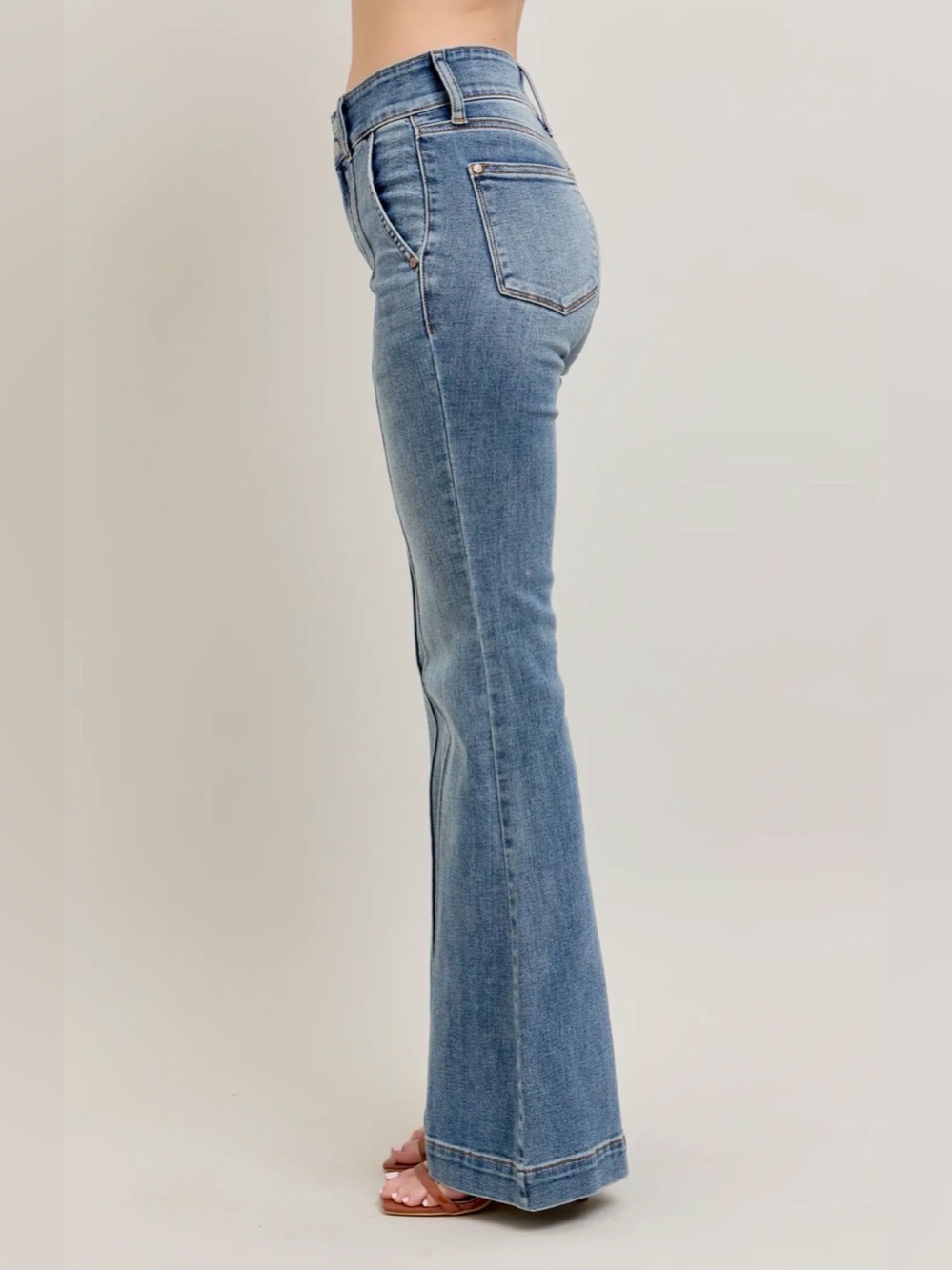 NWT Judy Blue High Waisted Trouser Flare Jeans - Picture 5 of 8